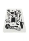 Arya Neo Arn 11 White Black Yıkanabilir Kaymaz Tabanlı Modern Pamuk Kilim