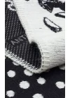 Arya Neo Arn 11 White Black Yıkanabilir Kaymaz Tabanlı Modern Pamuk Kilim