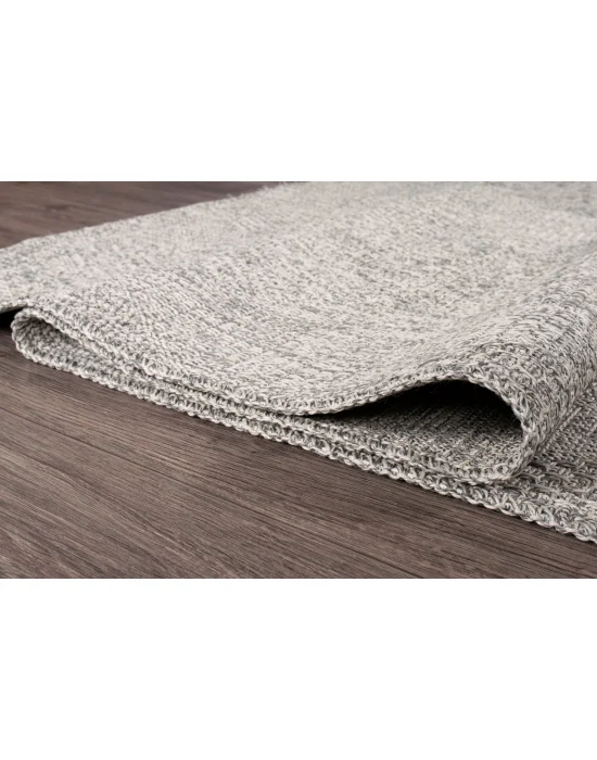 Dhoku DH004 Gri Rustik Modern Örme Kilim - indoor & outdoor