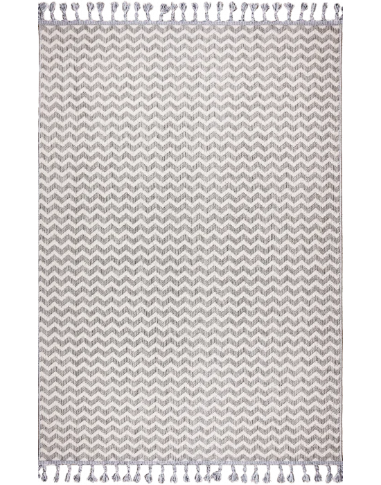 Astra 28048A Gri Bukle Tekniğiyle Üretilmiş Modern Makine Halısı