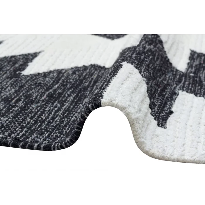 AFRO KILIM 0004 Naturel Yıkanabilir Modern Desenli El Dokuma Hint Kilim