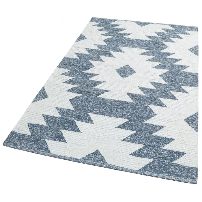 AFRO KILIM 0010 Naturel Yıkanabilir Modern Desenli El Dokuma Hint Kilim