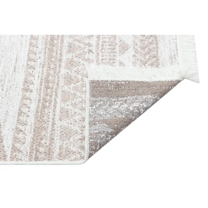 Arya Ar 06 Natural %100 Geri Dönüşümlü Pamuktan Çift Taraflı Yıkanabilir Modern Dekoratif Kilim