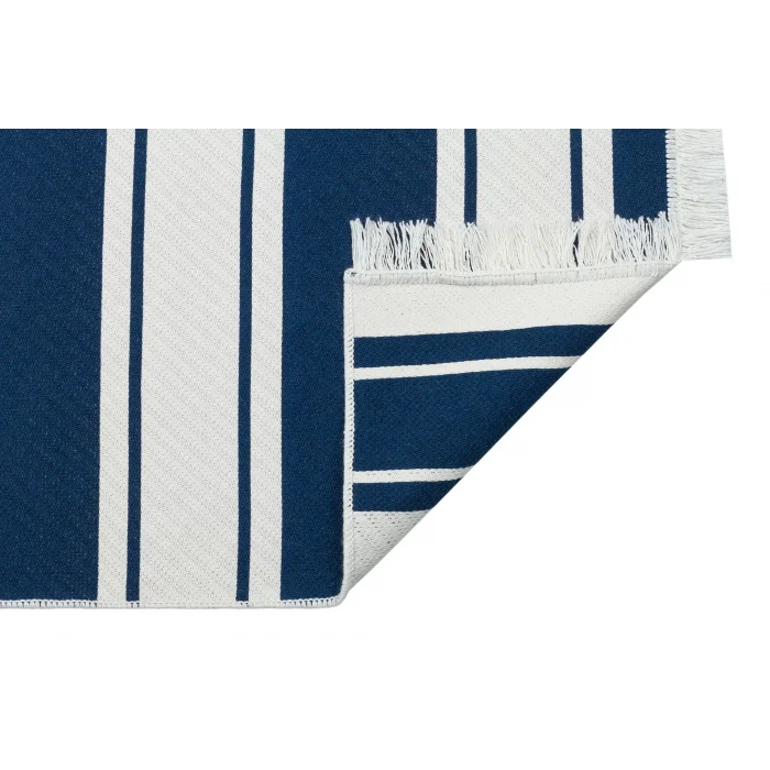 Arya Ar 12 Marine %100 Geri Dönüşümlü Pamuktan Çift Taraflı Yıkanabilir Modern Dekoratif Kilim