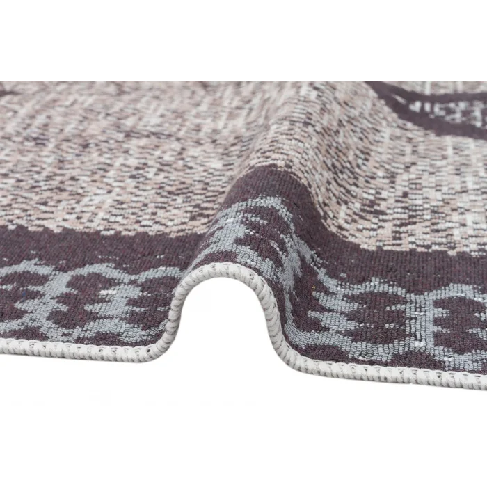 Arya Ar 02 Grey %100 Geri Dönüşümlü Pamuktan Çift Taraflı Yıkanabilir Modern Dekoratif Kilim