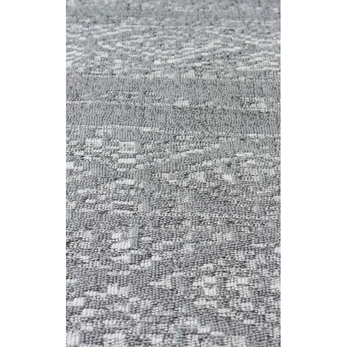 Arya Ar 01 Grey %100 Geri Dönüşümlü Pamuktan Çift Taraflı Yıkanabilir Modern Dekoratif Kilim
