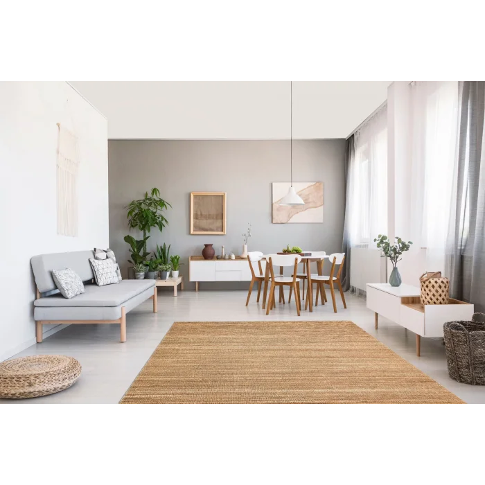 Asos As 01 Multy Jüt Hasır Görünümlü Hav Toz Vermeyen Çift Taraflı Kullanılabilen Yıkanabilir Kilim