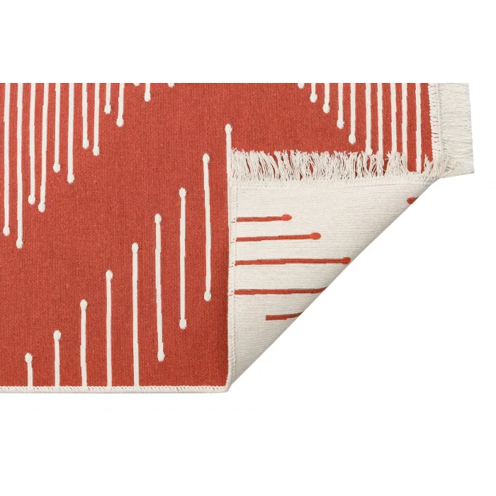 Arya Ar 15 Terra %100 Geri Dönüşümlü Pamuktan Çift Taraflı Yıkanabilir Modern Dekoratif Kilim