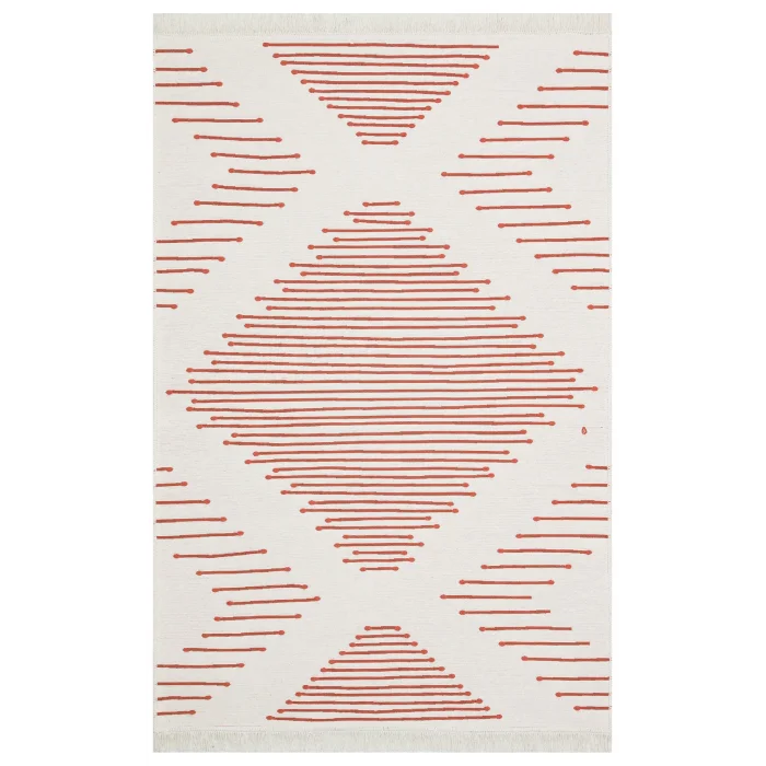 Arya Ar 15 Terra %100 Geri Dönüşümlü Pamuktan Çift Taraflı Yıkanabilir Modern Dekoratif Kilim