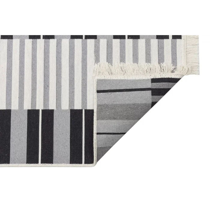 Arya Ar 16 Grey %100 Geri Dönüşümlü Pamuktan Çift Taraflı Yıkanabilir Modern Dekoratif Kilim