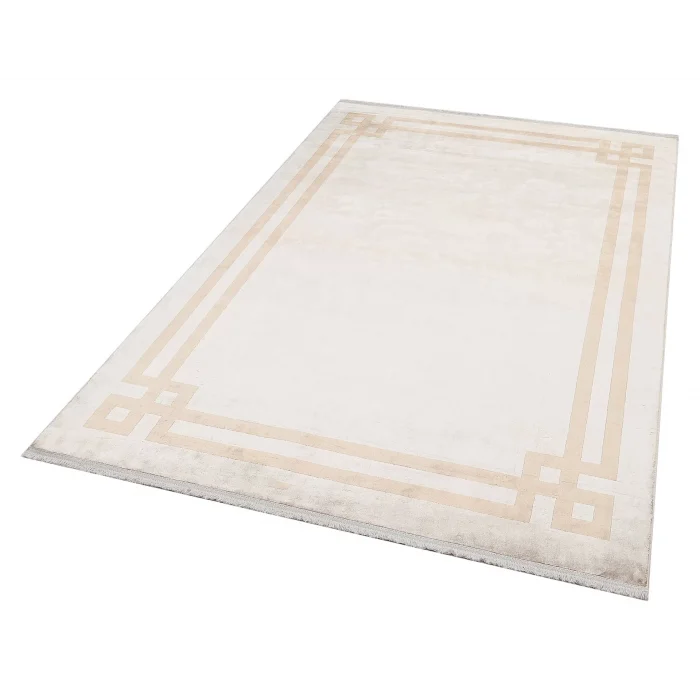 BAROQUE HALI 0016 Art Deco Bordürlü Çerçeveli Yumuşak Dokulu Parlak Dokuma Halı