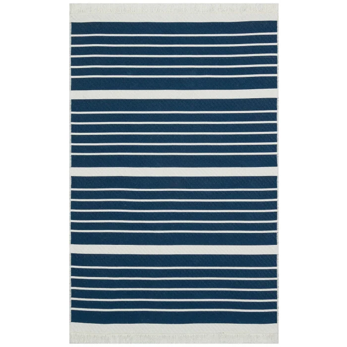 Arya Ar 14 Marine %100 Geri Dönüşümlü Pamuktan Çift Taraflı Yıkanabilir Modern Dekoratif Kilim