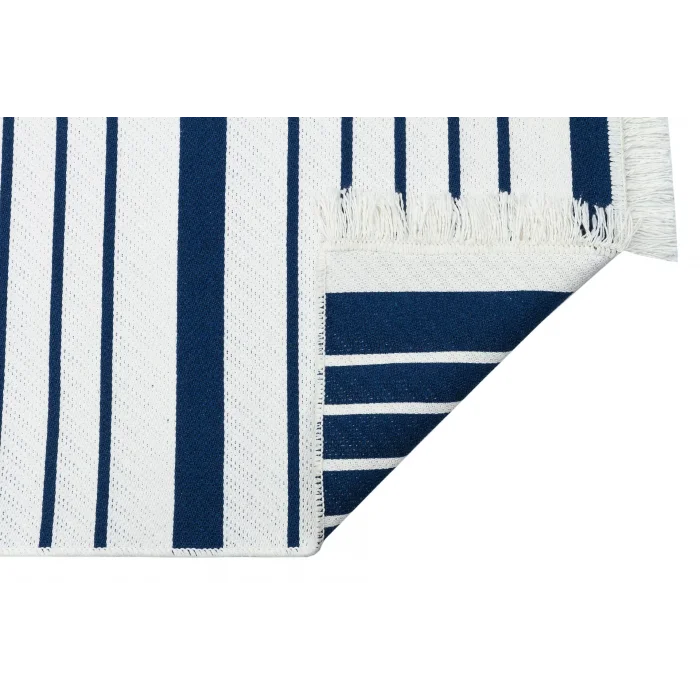 Arya Ar 14 Marine %100 Geri Dönüşümlü Pamuktan Çift Taraflı Yıkanabilir Modern Dekoratif Kilim