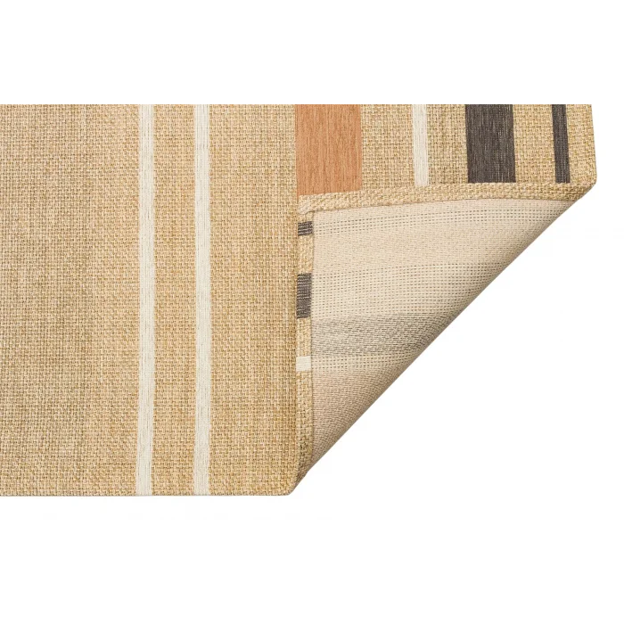 Brooklyn Brk 06 Terra Hasır Görünümlü Kaymaz Renkli Dokuma Modern Kilim