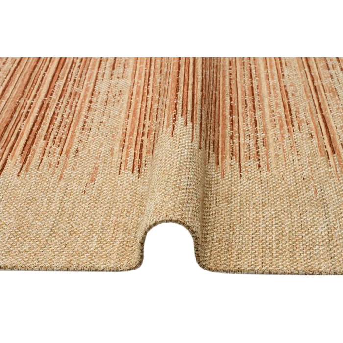 Brooklyn Brk 02 Natural Beıge Hasır Görünümlü Kaymaz Renkli Dokuma Modern Kilim