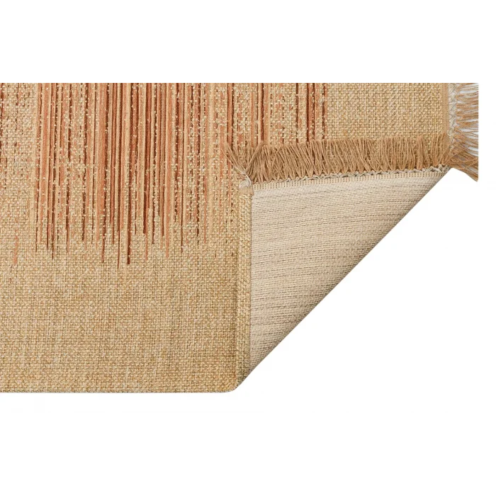 Brooklyn Brk 02 Natural Beıge Hasır Görünümlü Kaymaz Renkli Dokuma Modern Kilim