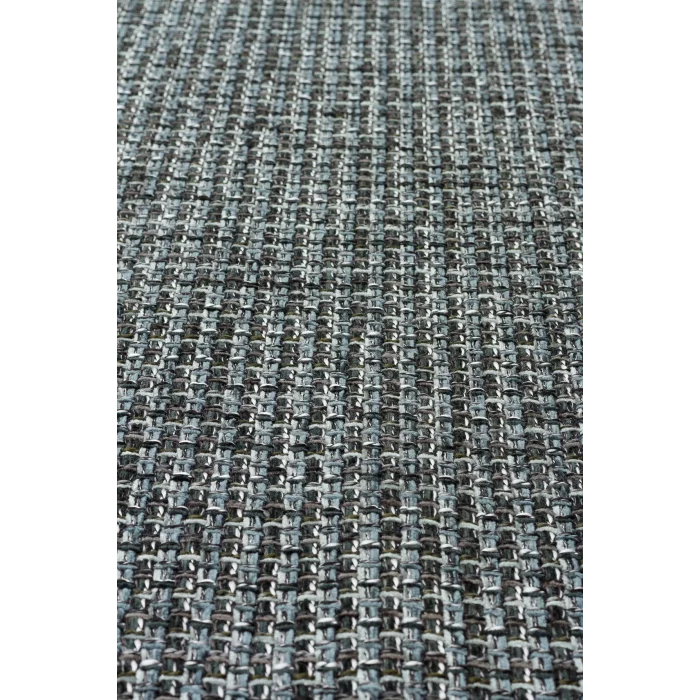 Brookyn Brk 01 Antrasit Sılver Hasır Görünümlü Kaymaz Renkli Dokuma Modern Kilim