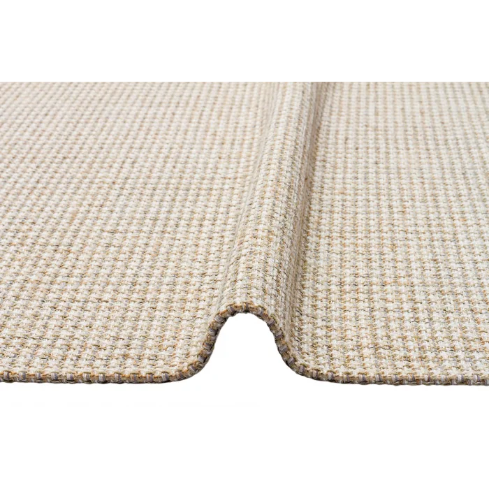 Brooklyn Brk 01 Cream Sılver Hasır Görünümlü Kaymaz Renkli Dokuma Modern Kilim