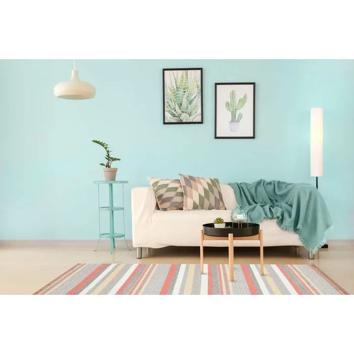 Aztec Az 01 Powder Antibakteriyel Hav Toz Vermez Yıkanabilir Kaymaz Modern İnce Dokuma Kilim