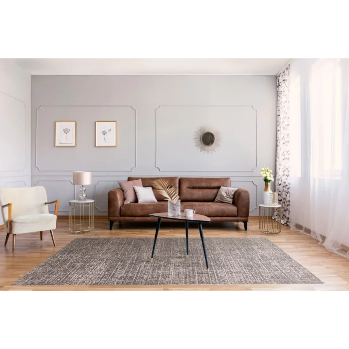 CAPELLA HALI 0041 Hav Toz Vermez Yüksek Alçak Dokuya Sahip Modern Dokuma Halı