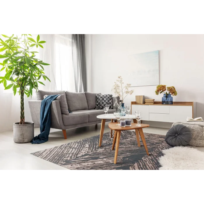 CAPELLA HALI 0077 Hav Toz Vermez Yüksek Alçak Dokuya Sahip Modern Dokuma Halı