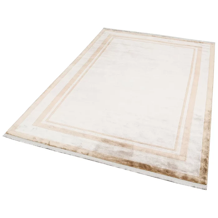 BAROQUE HALI 0059 Art Deco Bordürlü Çerçeveli Yumuşak Dokulu Parlak Dokuma Halı