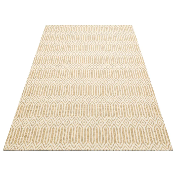 Brooklyn Brk 10 Natural Ivory Hasır Görünümlü Kaymaz Renkli Dokuma Modern Kilim