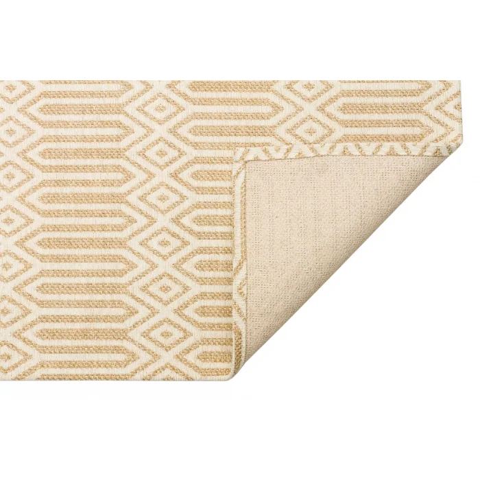 Brooklyn Brk 10 Natural Ivory Hasır Görünümlü Kaymaz Renkli Dokuma Modern Kilim