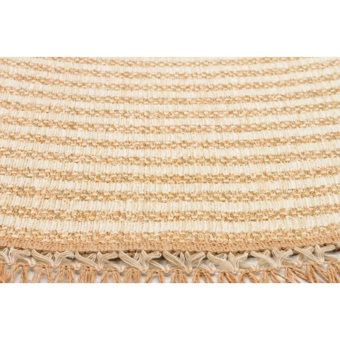 Brooklyn Brk 07 Ivory Hasır Görünümlü Kaymaz Renkli Dokuma Modern Kilim