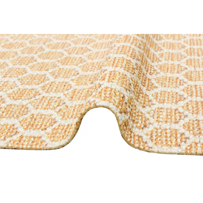 BODRUM KILIM 0104 Renkli Çift Taraflı Yıkanabilir Saçaklı Baskı Kilim