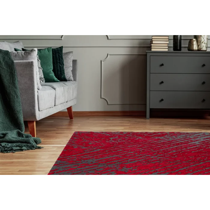 CAPELLA HALI 0103 Hav Toz Vermez Yüksek Alçak Dokuya Sahip Modern Dokuma Halı