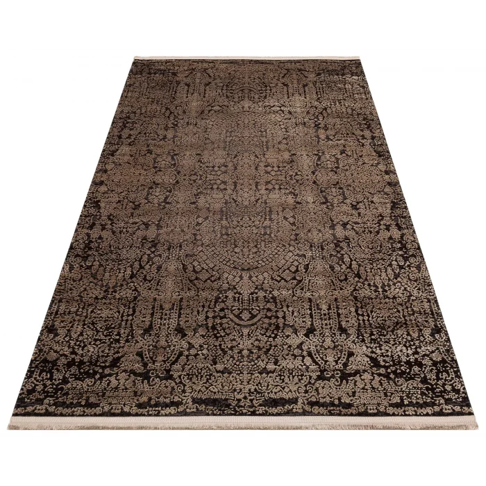 Cordoba Db 04 Antrasit Vizon Parlak Yüksek Alçak Dokulu Modern Makine Halısı