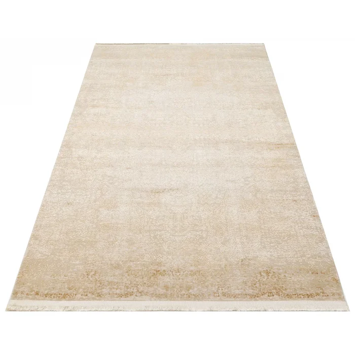 Cordoba Db 04 ıvory Beıge Parlak Yüksek Alçak Dokulu Modern Makine Halısı