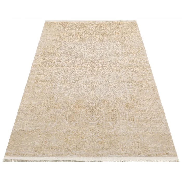 Cordoba Db 04 ıvory Beıge Parlak Yüksek Alçak Dokulu Modern Makine Halısı