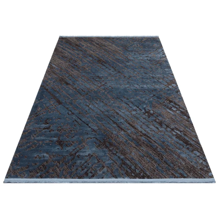 Cordoba Db 05 Dark Navy Parlak Yüksek Alçak Dokulu Modern Makine Halısı