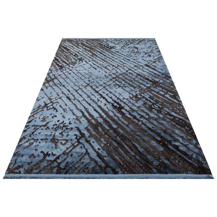 Cordoba Db 05 Dark Navy Parlak Yüksek Alçak Dokulu Modern Makine Halısı