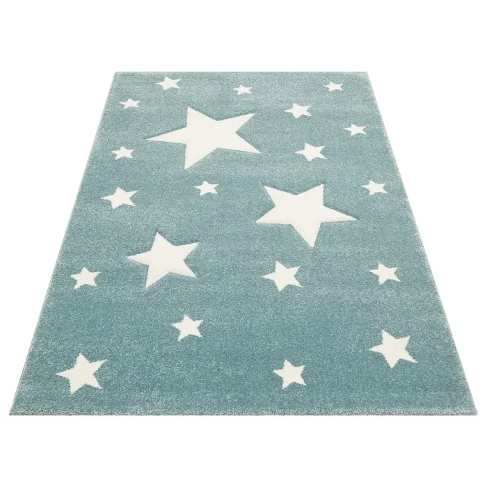 Eko Kids KDS 12 Blue Yıldızlı Hav Toz Vermez Çocuk Halısı