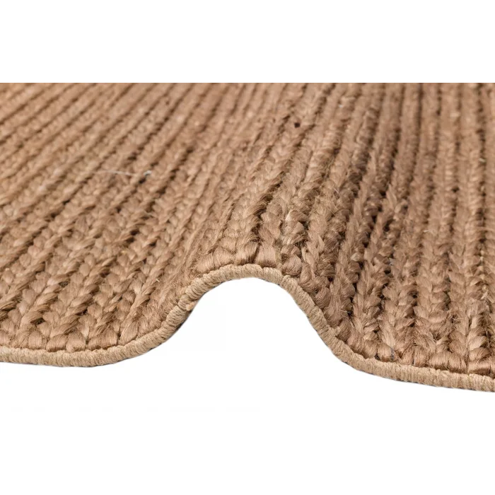 Choti Brown-4 Flatweave Natural Jüt İle Üretilen El Dokuma Hasır Halı