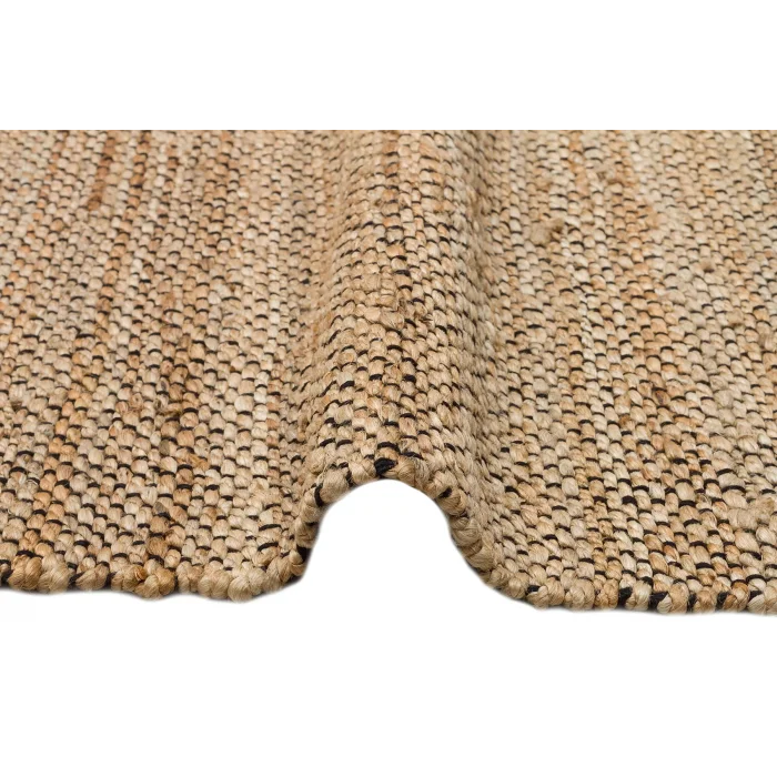 Echo Ech 07 Natural Black Flatweave El Dokuma Naturel Jüt Hasır Halı