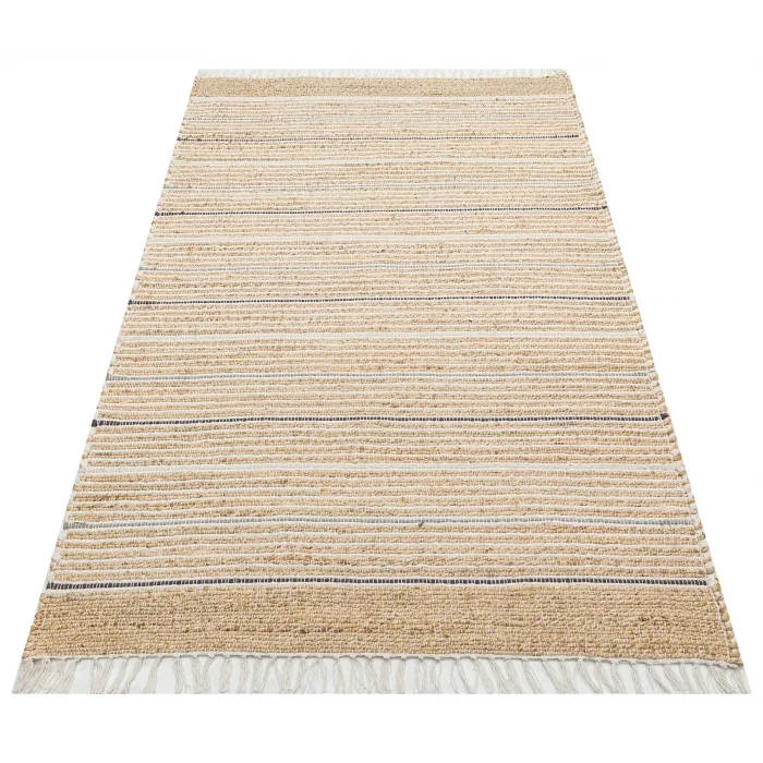 Juno Jüt Ech 05 Natural Grey Flatweave El Dokuma Naturel Jüt Hasır Halı