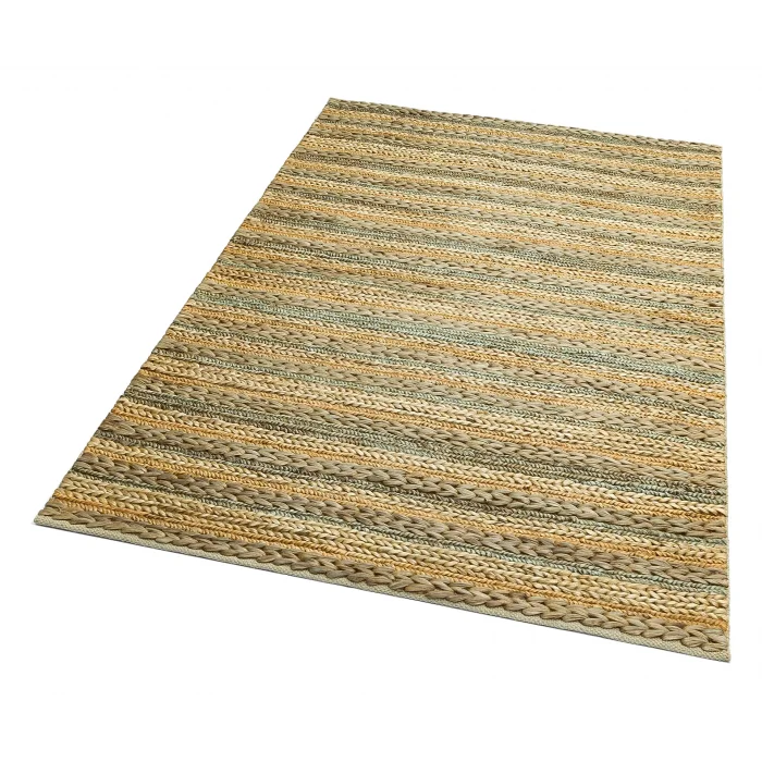FLATWEAVE KILIM 0257 Farklı Örgü Dokusuna Sahip El Dokuma Naturel Jüt Hasır Halı