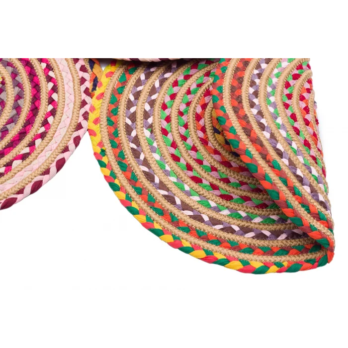 Patna PTN 09 Multy Mix Jüt Hasır Görünümlü Hav Toz Vermez Dekoratif Örgü Halı