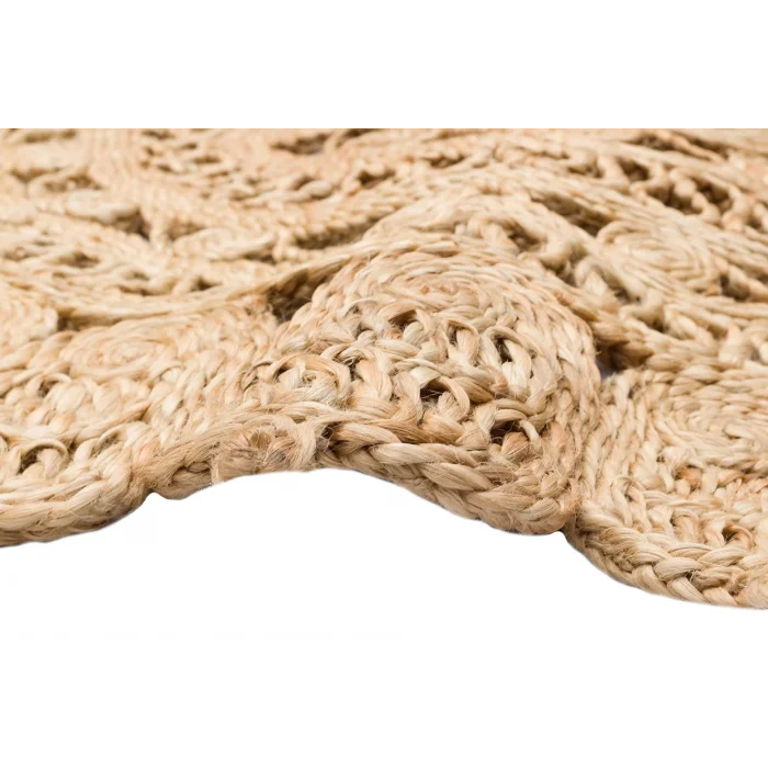Solo Jüt 108 Natural XW Yuvarlak El Dokuma Flatweave Naturel Jüt Hasır Halı