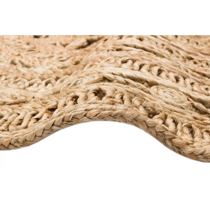 Solo Jüt 106 Dhurrie XW Yuvarlak El Dokuma Flatweave Naturel Jüt Hasır Halı