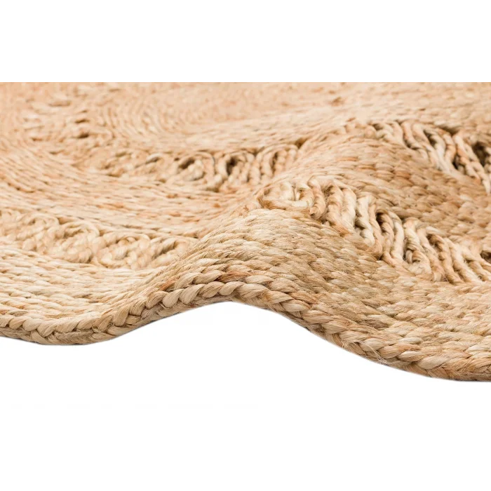Solo Jüt 112 Natural XW Yuvarlak El Dokuma Flatweave Naturel Jüt Hasır Halı