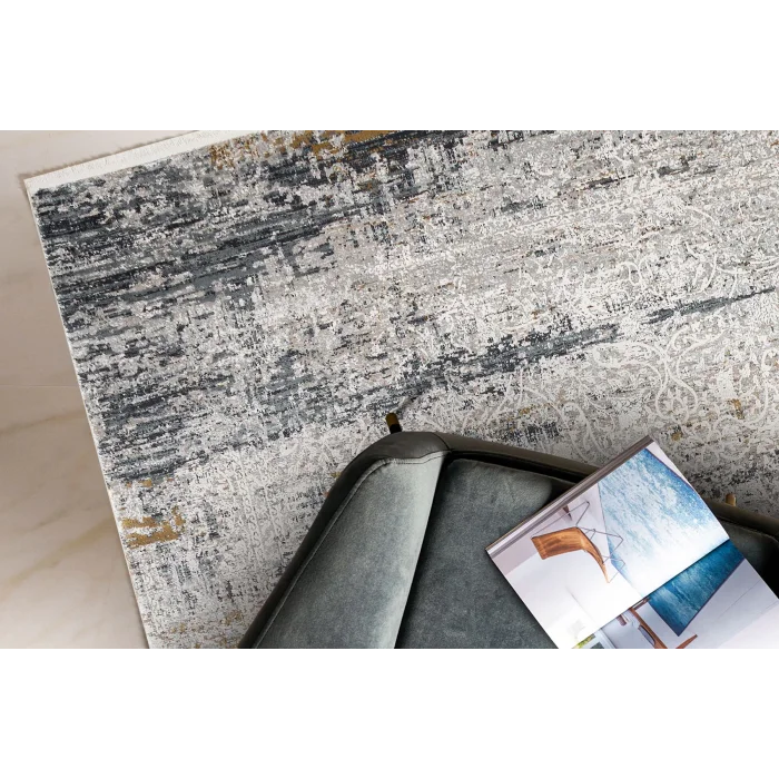 FRESCO HALI 0341 Yüksek Alçak Dokulu Özel Işıltılı Yüksek Kaliteli Sık Dokuma Modern Salon Halısı