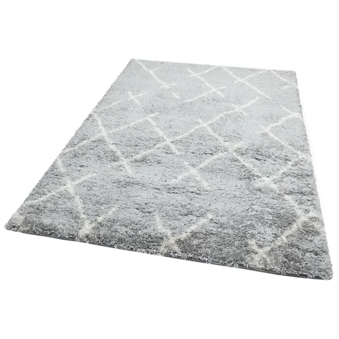 LOFT HALI 0011 Hav Toz Vermez Yumuşak Dokulu Etnik Desenli Uzun Tüylü Pofuduk Shaggy Halı