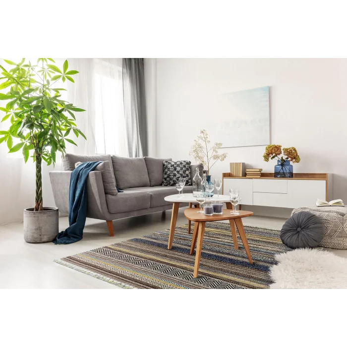 INKA KILIM 0027 Antibakteriyel Hav Toz Vermez Yıkanabilir Kaymaz Modern İnce Dokuma Kilim