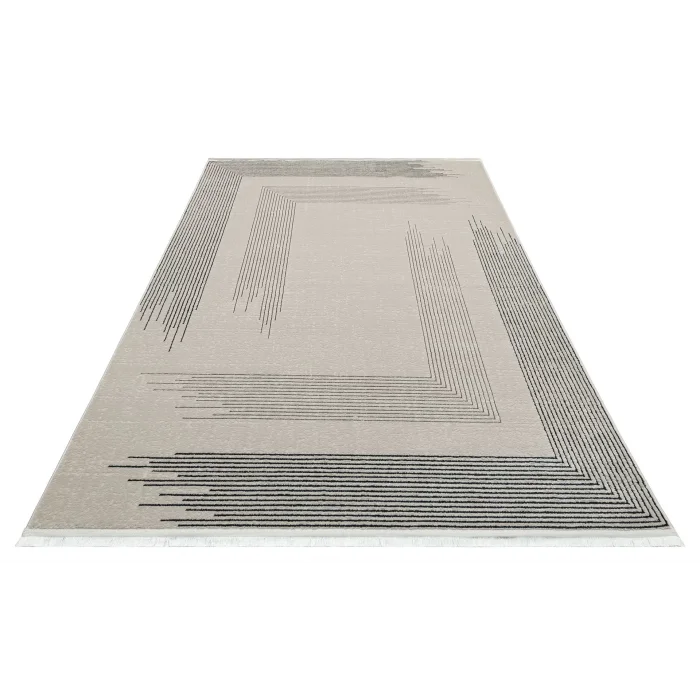 LISBON HALI 0009 Parlak Dokulu Modern Desen ve Renkli Metalik Işıltılı Makine Halısı