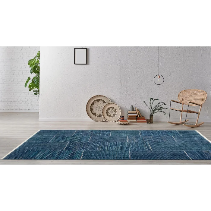 LOTTO HALI 0095 Hav Toz Vermez Modern Sade Desenli Makine Halısı